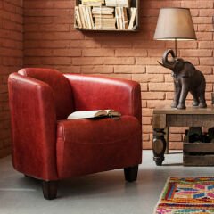 Cigar Lounge Red Deri Berjer