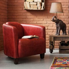 Cigar Lounge Red Deri Berjer