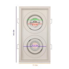 Bahar Sıva Altı Oynar Başlı İkili Beyaz Spot