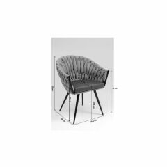 Armrest Leylak Rengi Çelik Sandalye