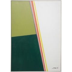 Abstract Shapes Haki Çerçeveli Resim 73x103cm