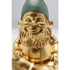 Zwerg Sitting Gold Green Dekoratif Figür