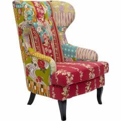 Armchair Patchwork Kırmızı Berher