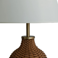 Roy Kahverengi Rattan Abajur