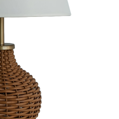 Roy Kahverengi Rattan Abajur