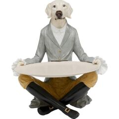 Deco Figurine Gentleman Dog Tray 29cm