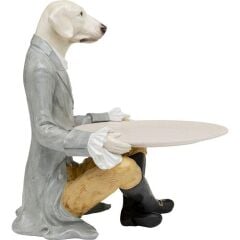 Deco Figurine Gentleman Dog Tray 29cm