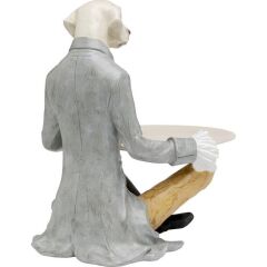 Deco Figurine Gentleman Dog Tray 29cm