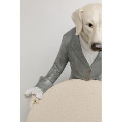 Deco Figurine Gentleman Dog Tray 29cm