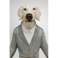 Deco Figurine Gentleman Dog Tray 29cm