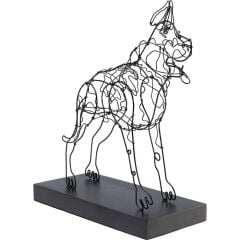 Wire Attack Dog Dekoratif Obje 36cm