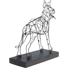 Wire Attack Dog Dekoratif Obje 36cm