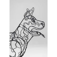 Wire Attack Dog Dekoratif Obje 36cm