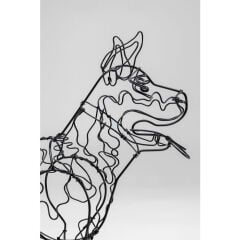 Wire Attack Dog Dekoratif Obje 36cm
