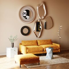 Mirror Planet Silver Konsol Aynası