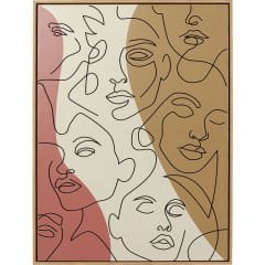 Faccia Arte Tri Colore Mdf Tablo 90x120 cm