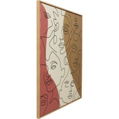 Faccia Arte Tri Colore Mdf Tablo 90x120 cm