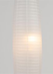 Akordiyon Kağıt Lambader Ahşap Gövde / Krem Renk