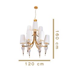 9 Kollu Avize Gold