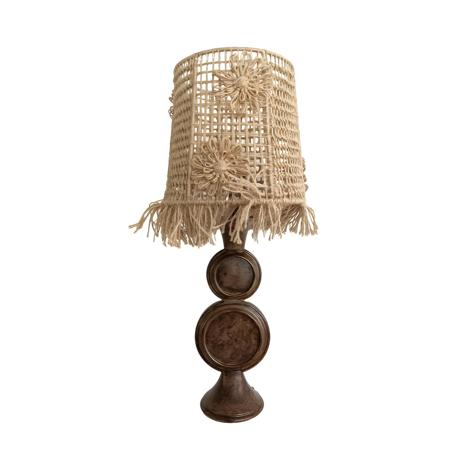 Avery Koyu Kahve Ahşap Abajur