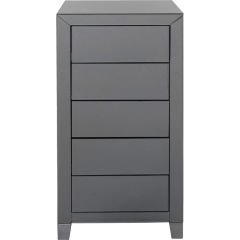 Luxury Push 5 Drawers Grey MDF Yüksek Şifonyer