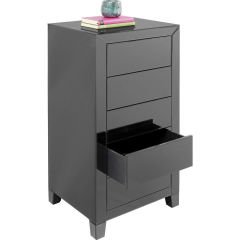 Luxury Push 5 Drawers Grey MDF Yüksek Şifonyer