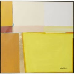 Abstract Shapes Sarı Çerçeveli Resim 113x113cm