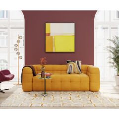 Abstract Shapes Sarı Çerçeveli Resim 113x113cm