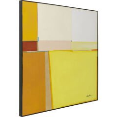Abstract Shapes Sarı Çerçeveli Resim 113x113cm