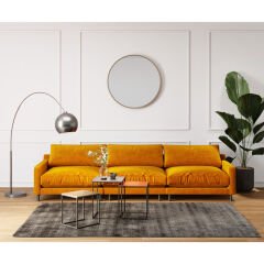 Loft Kare Vintage 3'lü Yan Sehpa