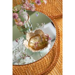 Flower Bloom Cream Gold Dekoratif Kase 20cm