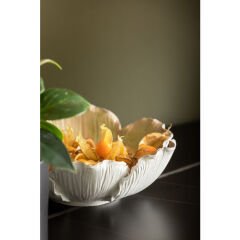 Flower Bloom Cream Gold Dekoratif Kase 20cm