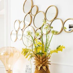 Mirror Bubbles Brass Ayna 138x93 cm