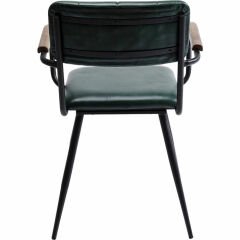 Chair with Armrest Salsa Leather Dark Green Çalışma Sandalyesi