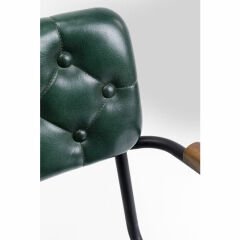 Chair with Armrest Salsa Leather Dark Green Çalışma Sandalyesi