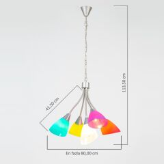 Colorato Sarkıt Avize Beş Renkli