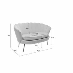Sofa Lily Bej İkili Kanepe