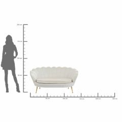 Sofa Lily Bej İkili Kanepe