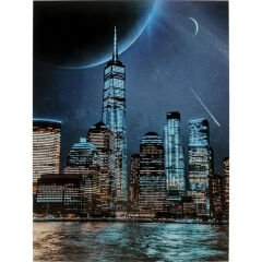 Night Skyline Cam Resim 90x120cm
