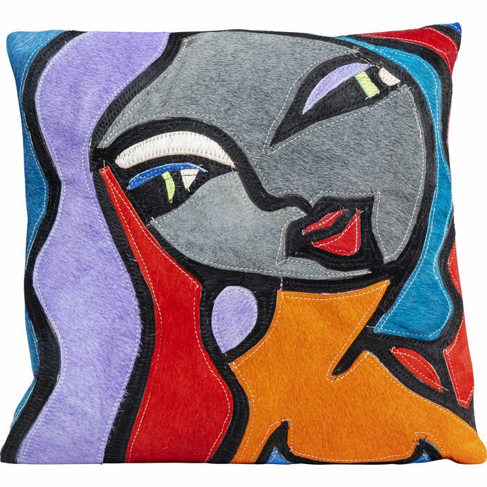 Monique Purple Hair Polyester Kırlent 40x40 cm