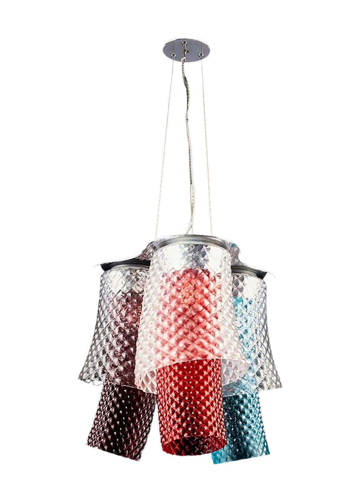 Renkli Cam Tasarım Sarkıt Avize