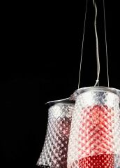 Renkli Cam Tasarım Sarkıt Avize