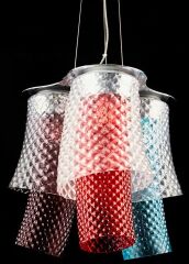 Renkli Cam Tasarım Sarkıt Avize