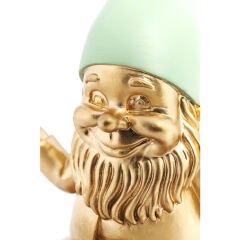 Zwerg Meditation Gold Green Dekoratif Figür