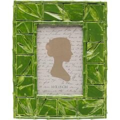 Picture Frame Leaf Green 10x15cm