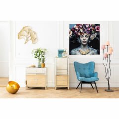 Flower Art Lady Cam Resim 120x120cm