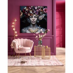 Flower Art Lady Cam Resim 120x120cm