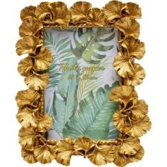 Picture Frame Ginkgo Leaf Gold 17x20cm