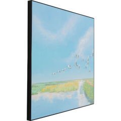 Flying Birds Çerçeveli Resim 120x120cm