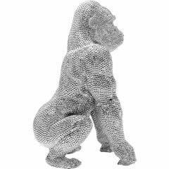 Shiny Gorilla Silver Dekoratif Obje 46cm